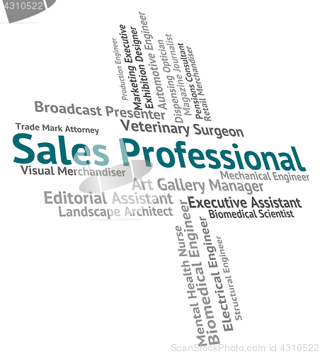 Image of Sales Professional Means Excellence Retail And Consumerism