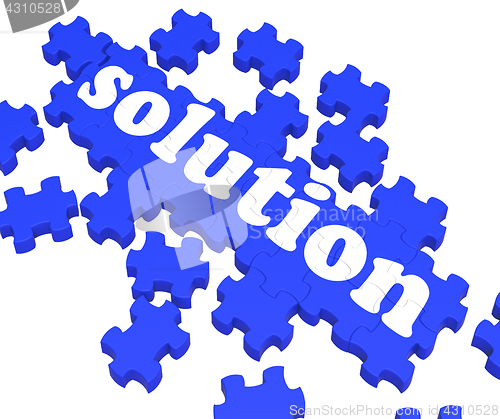 Image of Solution Puzzle Shows Business Success