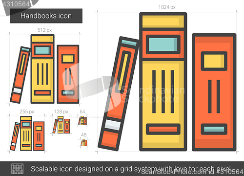 Image of Handbooks line icon.