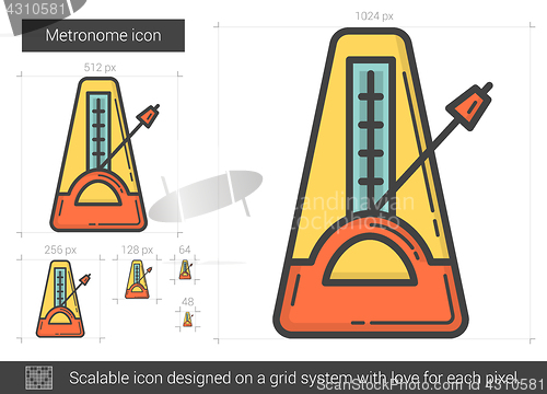 Image of Metronome line icon.