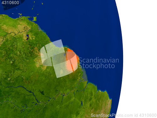 Image of French Guiana on Earth