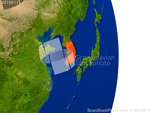 Image of South Korea on Earth