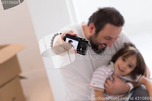 Image of selfie father and son