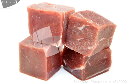 Image of Diced or cubed raw beef steak