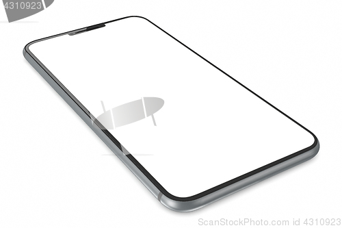 Image of Space Gray smartphone with blank screen