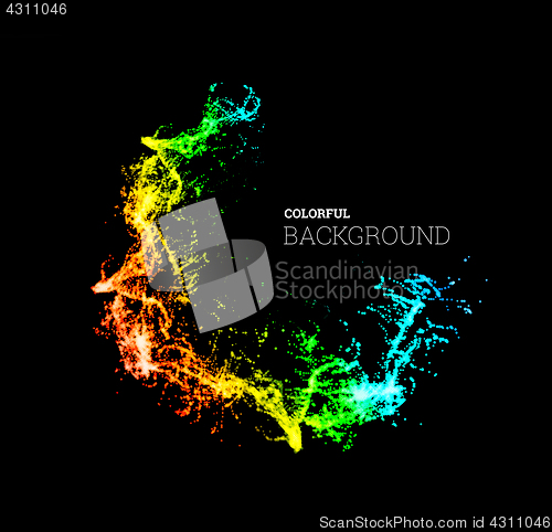 Image of Splash paint, colorful multicolored background. Vector illustrat