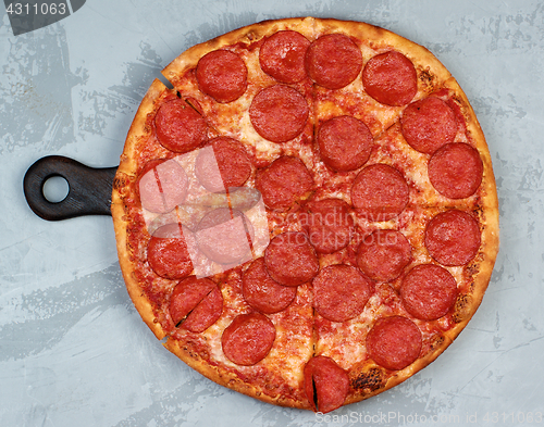 Image of Freshly Baked Pepperoni Pizza