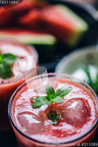 Image of Two glasses of red smoothie