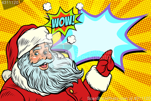 Image of Wow Santa Claus, New year and Christmas