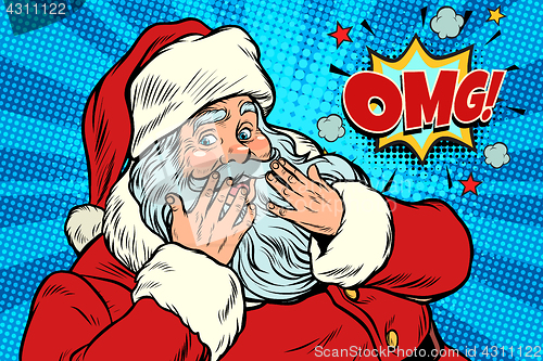 Image of OMG surprise Santa Claus reaction