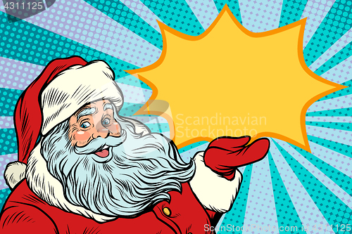 Image of Santa Claus promotinal copy space