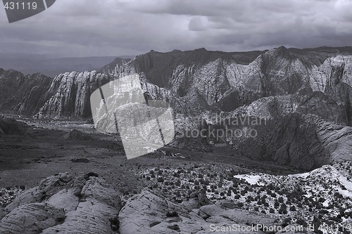 Image of Looking down the Sandstones in to Snow Canyon - Utah