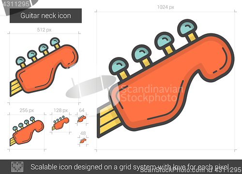 Image of Guitar neck line icon.