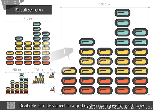 Image of Equalizer line icon.