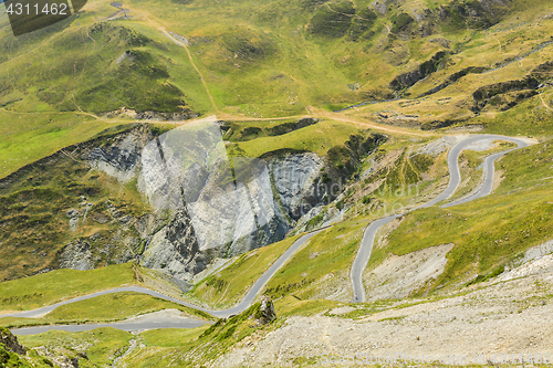 Image of Winding Road in Pyrenees Mountains