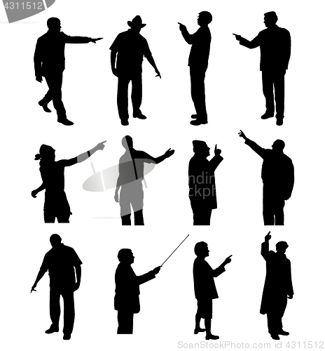 Image of People pointing showing