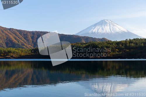 Image of Mount Fuji and lake