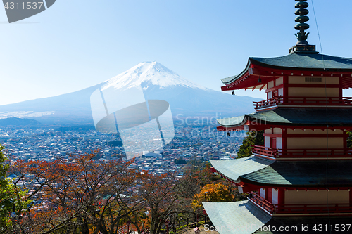 Image of Mount Fuji and Chureito Pagoda