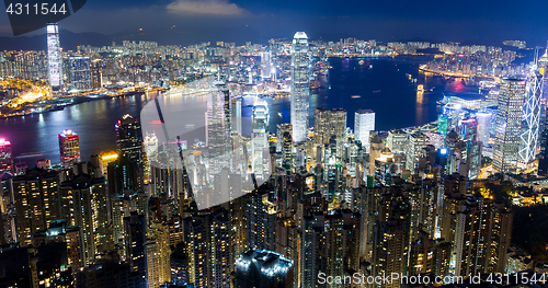 Image of Hong Kong city at night