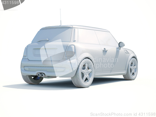 Image of 3d Car White Blank Template