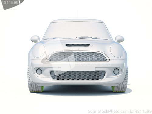 Image of 3d Car White Blank Template