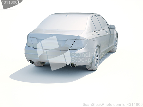 Image of 3d Car White Blank Template