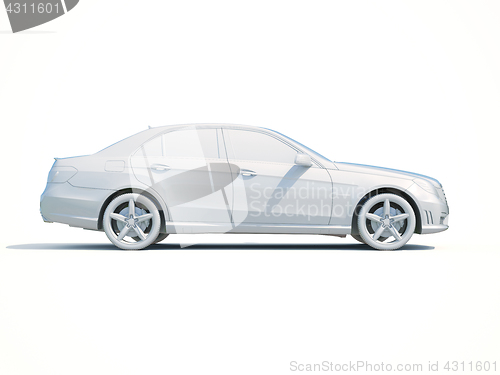 Image of 3d Car White Blank Template