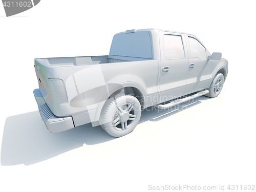 Image of 3d Car White Blank Template