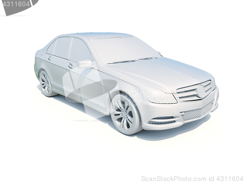 Image of 3d Car White Blank Template