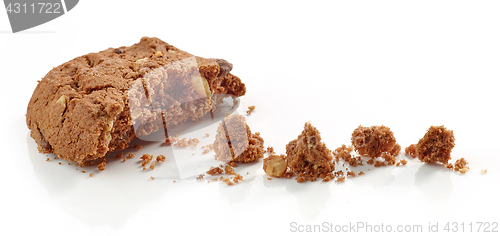 Image of Chocolate cookie pieces and crumbs