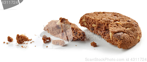 Image of Chocolate cookie pieces and crumbs