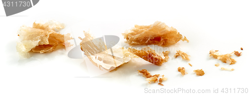 Image of Croissant crumbs macro 