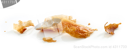 Image of Croissant crumbs macro 