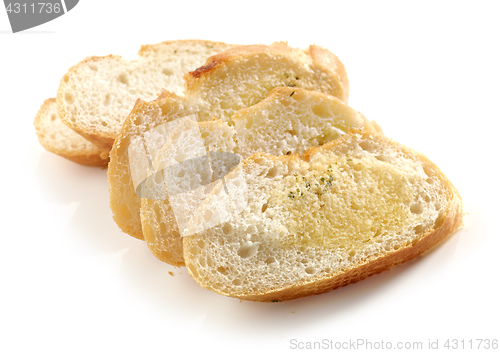 Image of bread slices with herb butter
