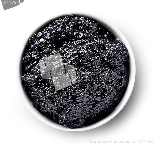 Image of Bowl of black caviar