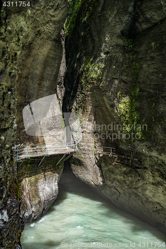 Image of Amazing landscape of mountain river 