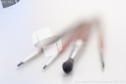 Image of brushes with blurs