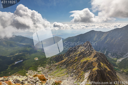 Image of View on high Tatra Mountains from Jahnaci stit peak, Slovakia, Europe