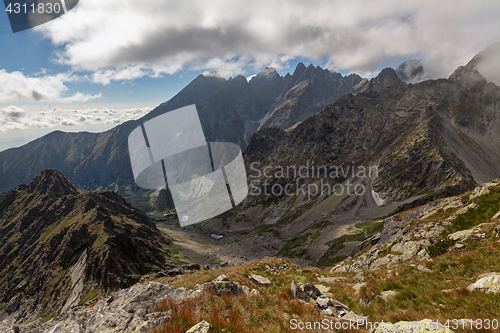 Image of View on high Tatra Mountains from Jahnaci stit peak, Slovakia, Europe