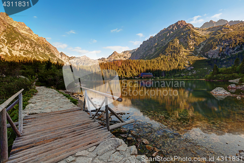 Image of Panorama of Popradske pleso lake valley in Tatra Mountains, Slovakia, Europe