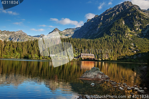 Image of Panorama of Popradske pleso lake valley in Tatra Mountains, Slovakia, Europe