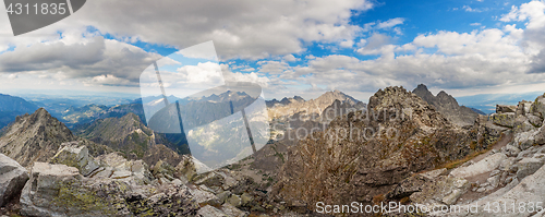 Image of Panoramic view on high Tatra Mountains, Slovakia, Europe