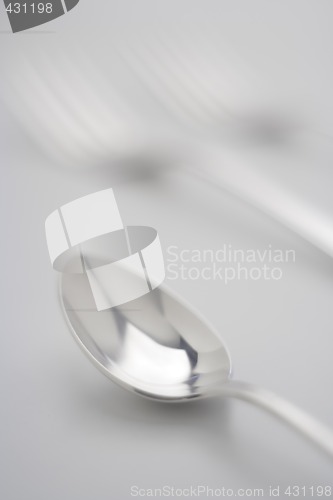 Image of silver spoon detail