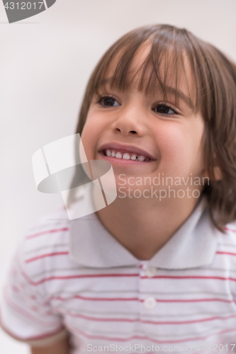 Image of little boy who looking up