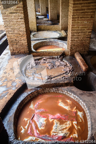 Image of Old tannery in Fez, Morocco