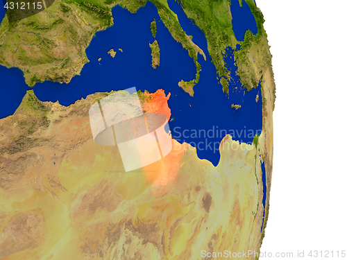 Image of Tunisia on Earth