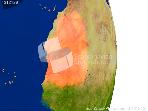 Image of Mauritania on Earth