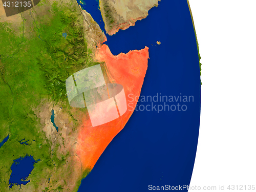 Image of Somalia on Earth