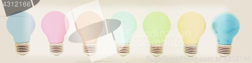 Image of lamps. 3D illustration. Vintage style.