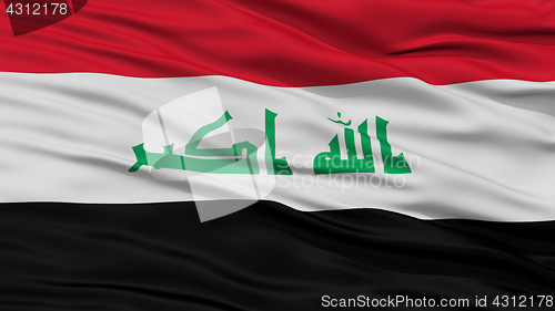 Image of Closeup Iraq Flag